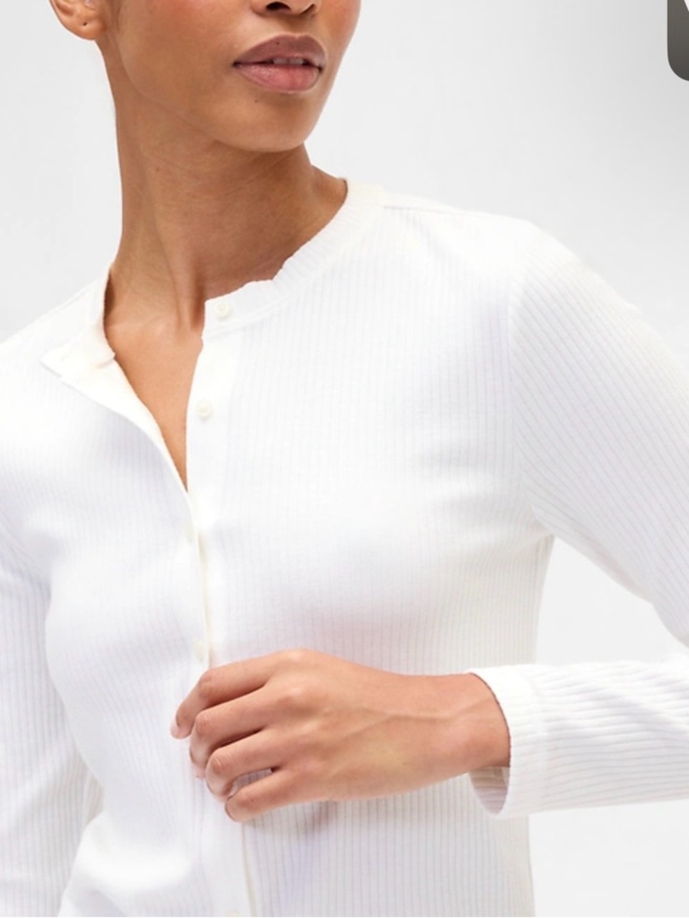 Gap Ribbed Button Front Shirt - Picture 3 of 7